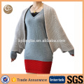 Women customized knitted cashmere poncho